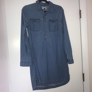 3/4 Sleeve Chambray Dress